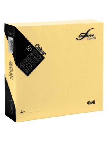 Conf 50 tovaglioli CREMA cm 40x40       