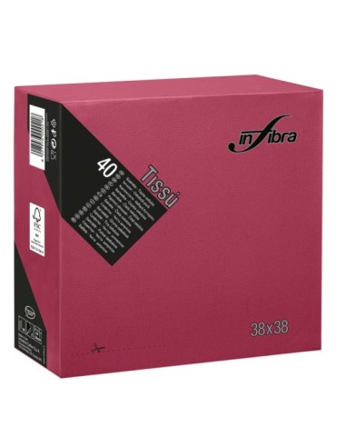 Conf 40 tovaglioli BORDEAUX cm 38x38    