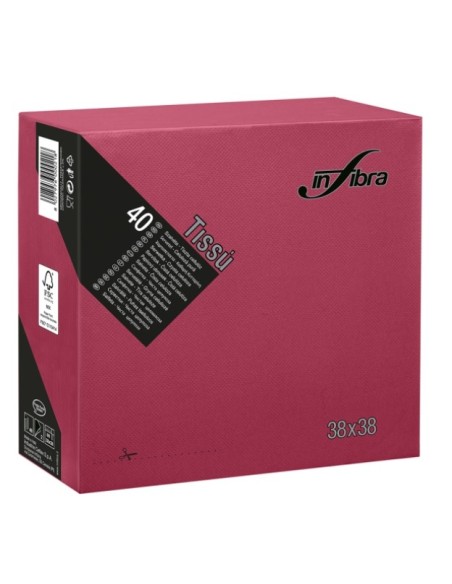 Conf 40 tovaglioli BORDEAUX cm 38x38    