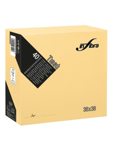 Conf 40 tovaglioli CREMA cm 38x38