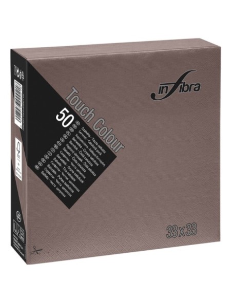 Conf 50 tovaglioli CACAO cm 33x33