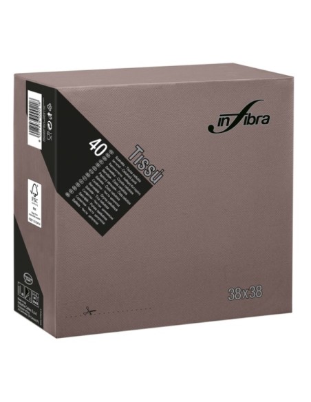 Conf 40 tovaglioli CACAO cm 38x38