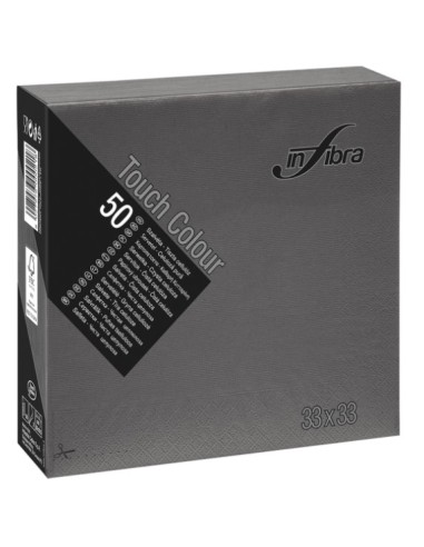 Conf 50 tovaglioli NERI cm 33x33