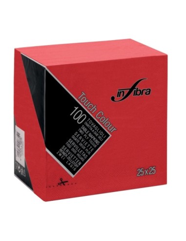 Conf 100 tovaglioli ROSSI cm 25x25      