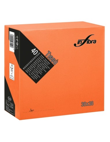 Conf 40 tovaglioli ARANCIO cm 38x38     